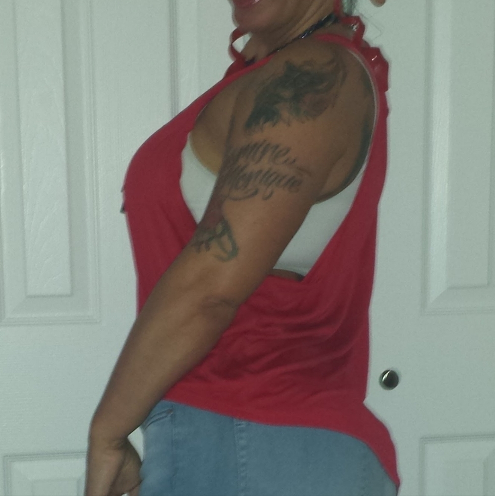 Body Central Oversized Red Tank